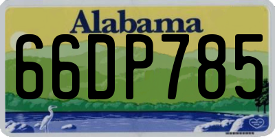 AL license plate 66DP785