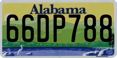 AL license plate 66DP788