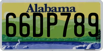 AL license plate 66DP789