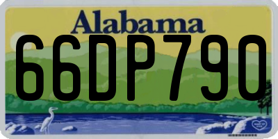 AL license plate 66DP790