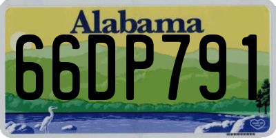 AL license plate 66DP791