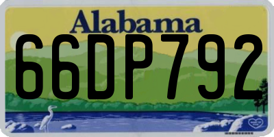 AL license plate 66DP792