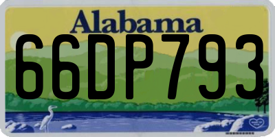 AL license plate 66DP793