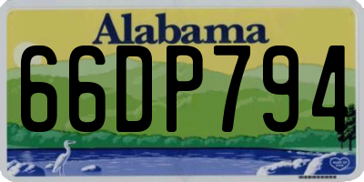 AL license plate 66DP794