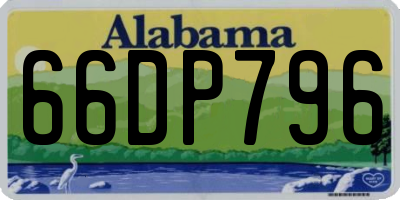 AL license plate 66DP796