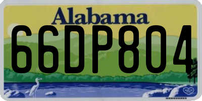 AL license plate 66DP804