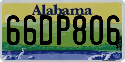 AL license plate 66DP806