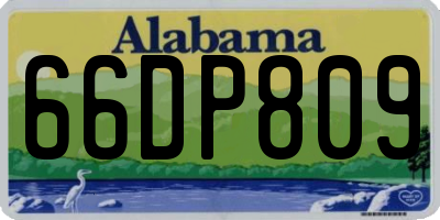 AL license plate 66DP809