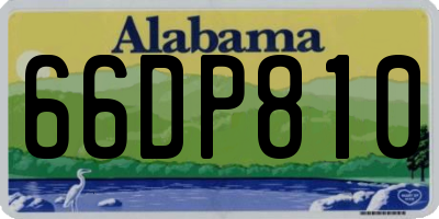 AL license plate 66DP810