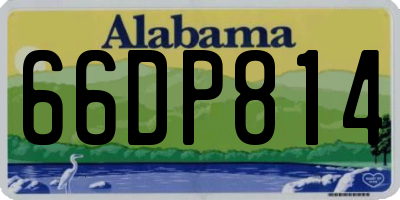 AL license plate 66DP814