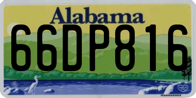 AL license plate 66DP816