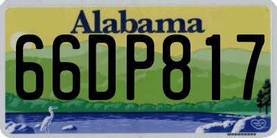 AL license plate 66DP817