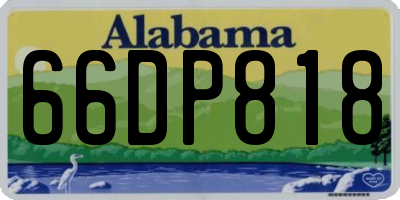 AL license plate 66DP818