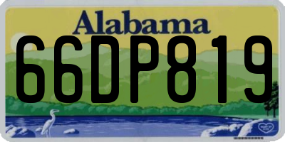 AL license plate 66DP819