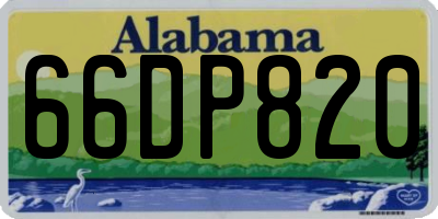 AL license plate 66DP820