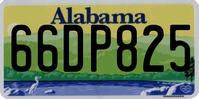 AL license plate 66DP825