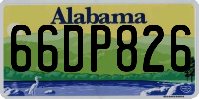 AL license plate 66DP826