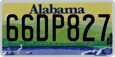 AL license plate 66DP827