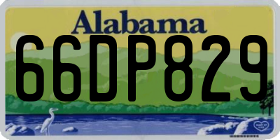 AL license plate 66DP829