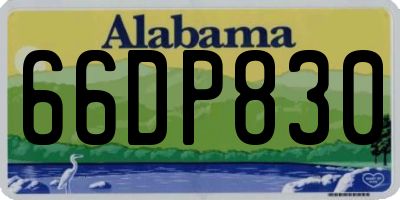 AL license plate 66DP830