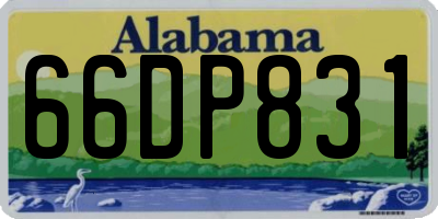 AL license plate 66DP831