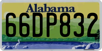 AL license plate 66DP832