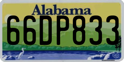 AL license plate 66DP833
