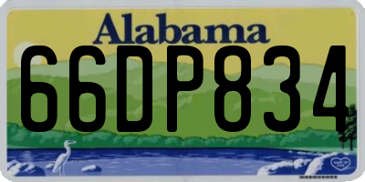 AL license plate 66DP834