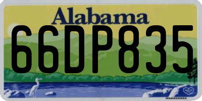 AL license plate 66DP835