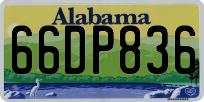 AL license plate 66DP836