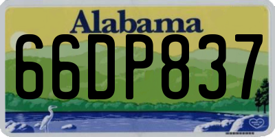 AL license plate 66DP837