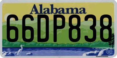 AL license plate 66DP838