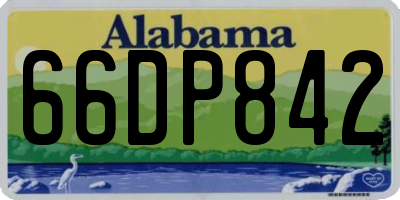 AL license plate 66DP842
