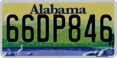 AL license plate 66DP846