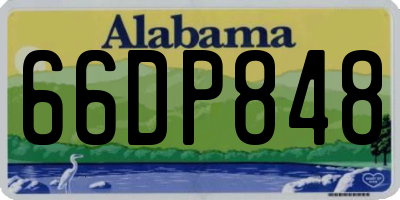 AL license plate 66DP848