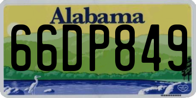 AL license plate 66DP849