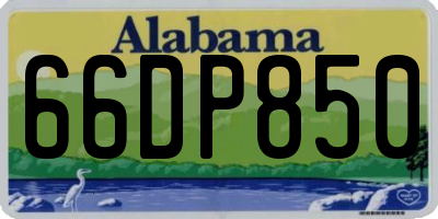 AL license plate 66DP850