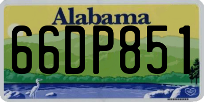 AL license plate 66DP851