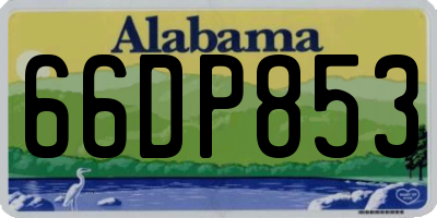 AL license plate 66DP853