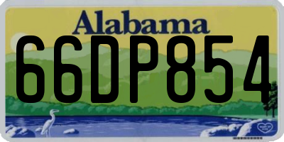 AL license plate 66DP854