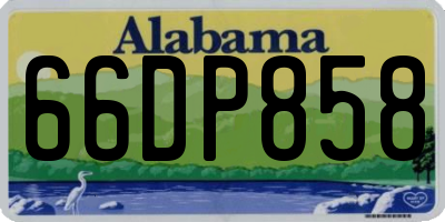 AL license plate 66DP858