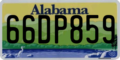 AL license plate 66DP859