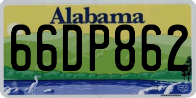 AL license plate 66DP862