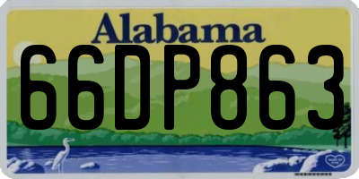 AL license plate 66DP863