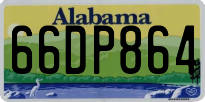 AL license plate 66DP864