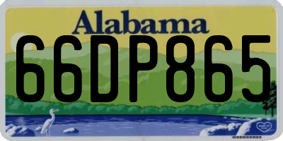 AL license plate 66DP865