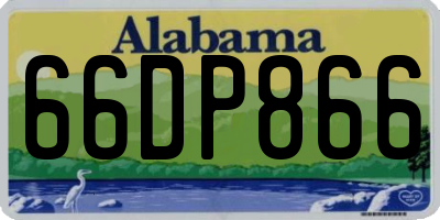 AL license plate 66DP866