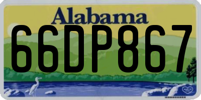 AL license plate 66DP867