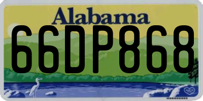 AL license plate 66DP868