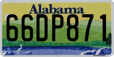 AL license plate 66DP871